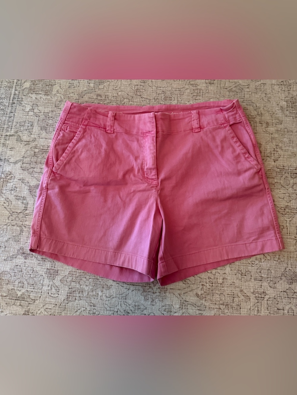 Vineyard Vines herringbone Rose Pink Cotton Bermuda Shorts